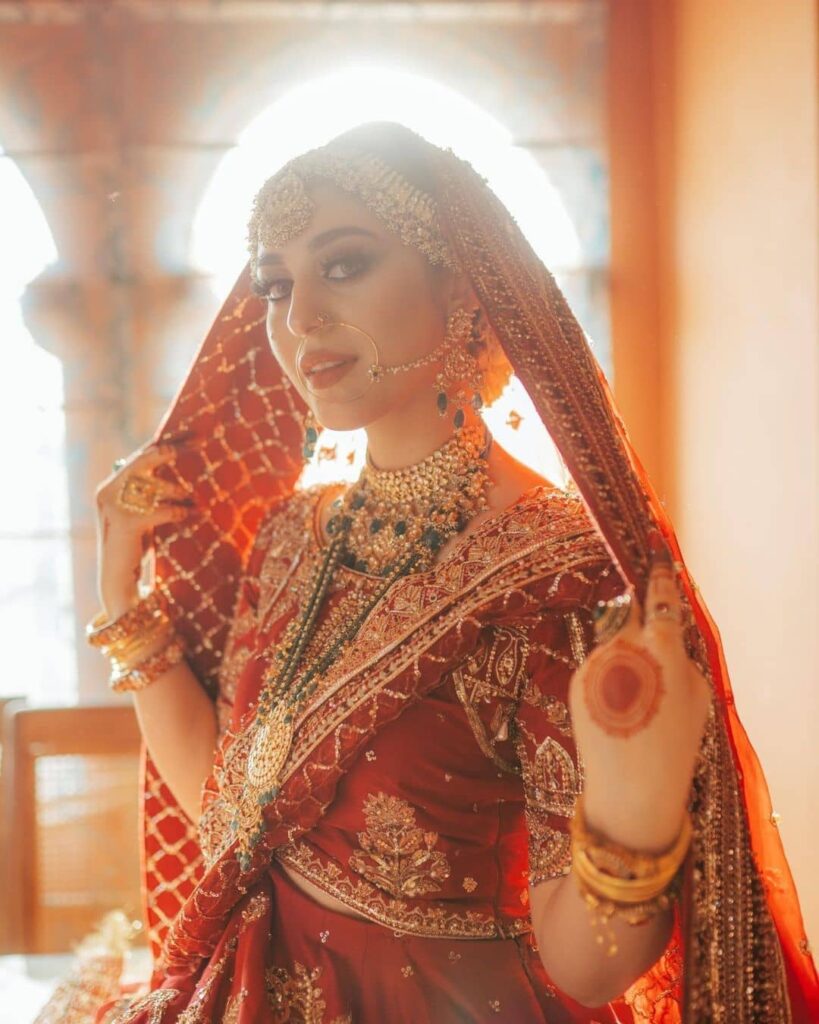 Red Wedding Lehenga Islamic Bride