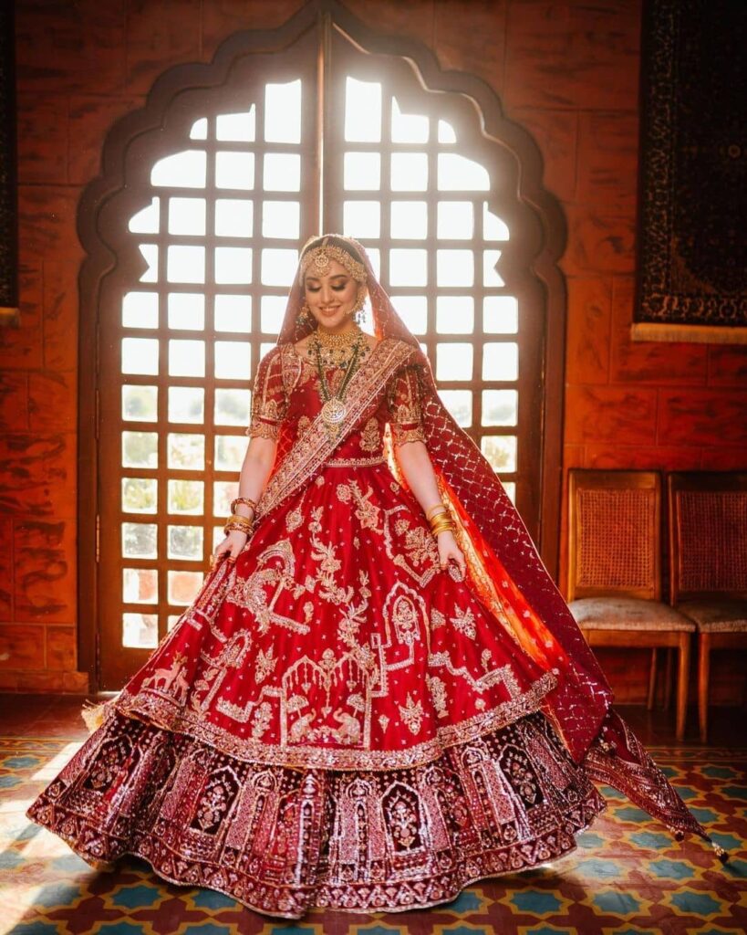 Red Wedding Lehenga Islamic Bride