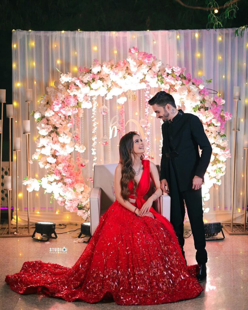 Sequin Red Lehenga