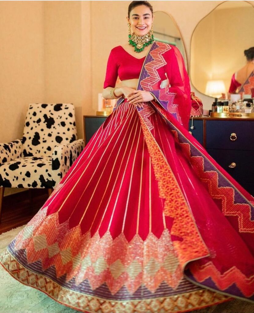 Simple Red Lehenga Designs