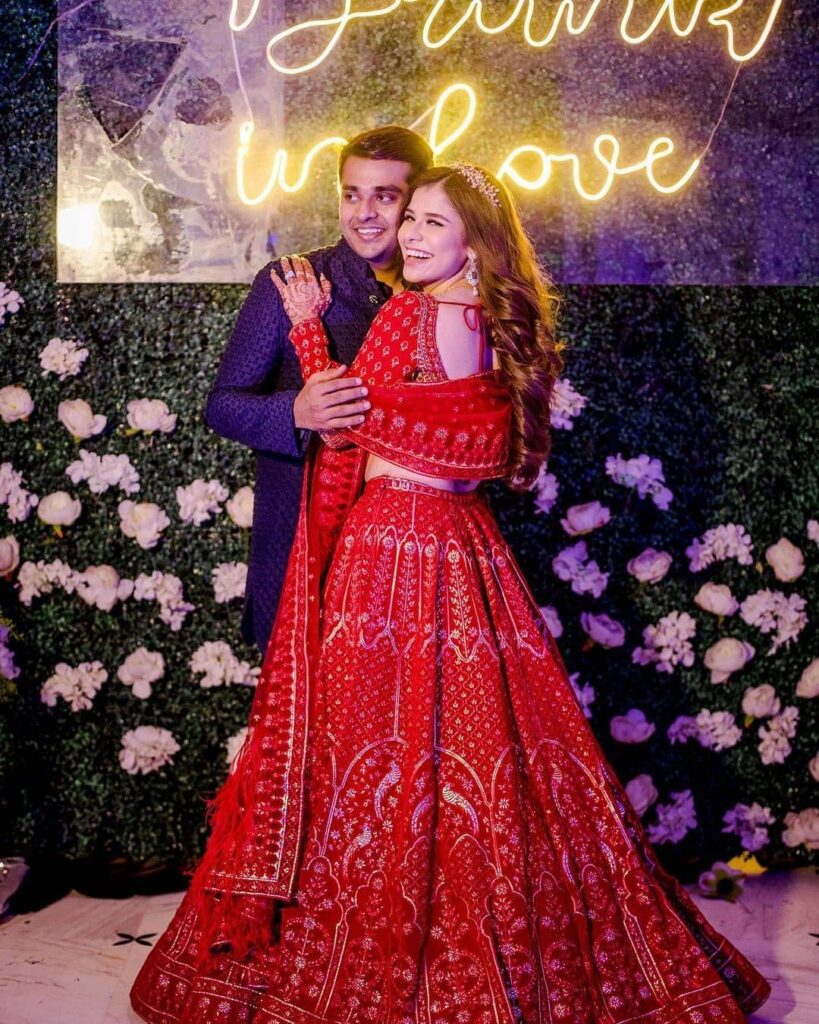 Red Lehenga With Silver Work