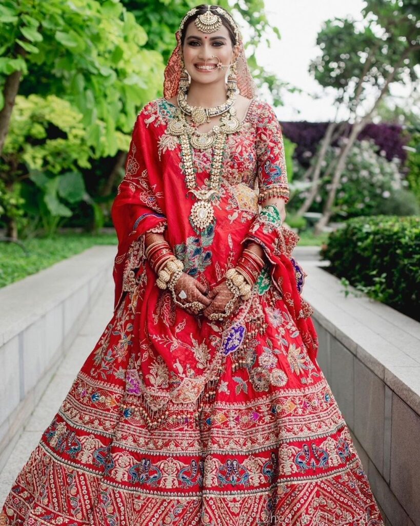 Heavy Red Bridal Lehenga