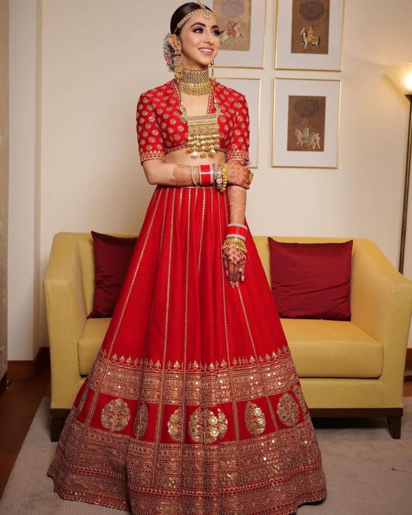 Sabyasachi Red Wedding Lehenga