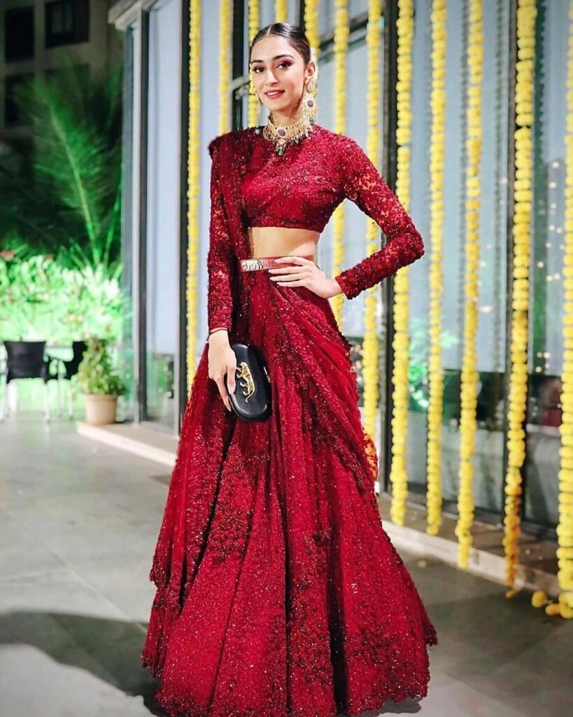 Priyanka Chopra Red Lehenga