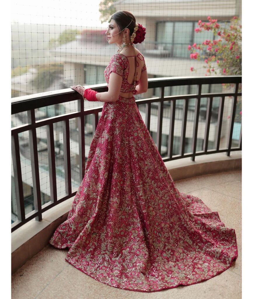 Heavy Red Wedding Lehenga