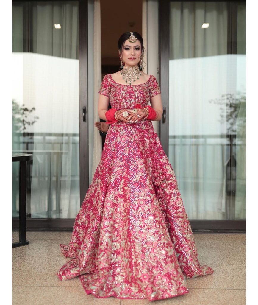 Heavy Red Wedding Lehenga