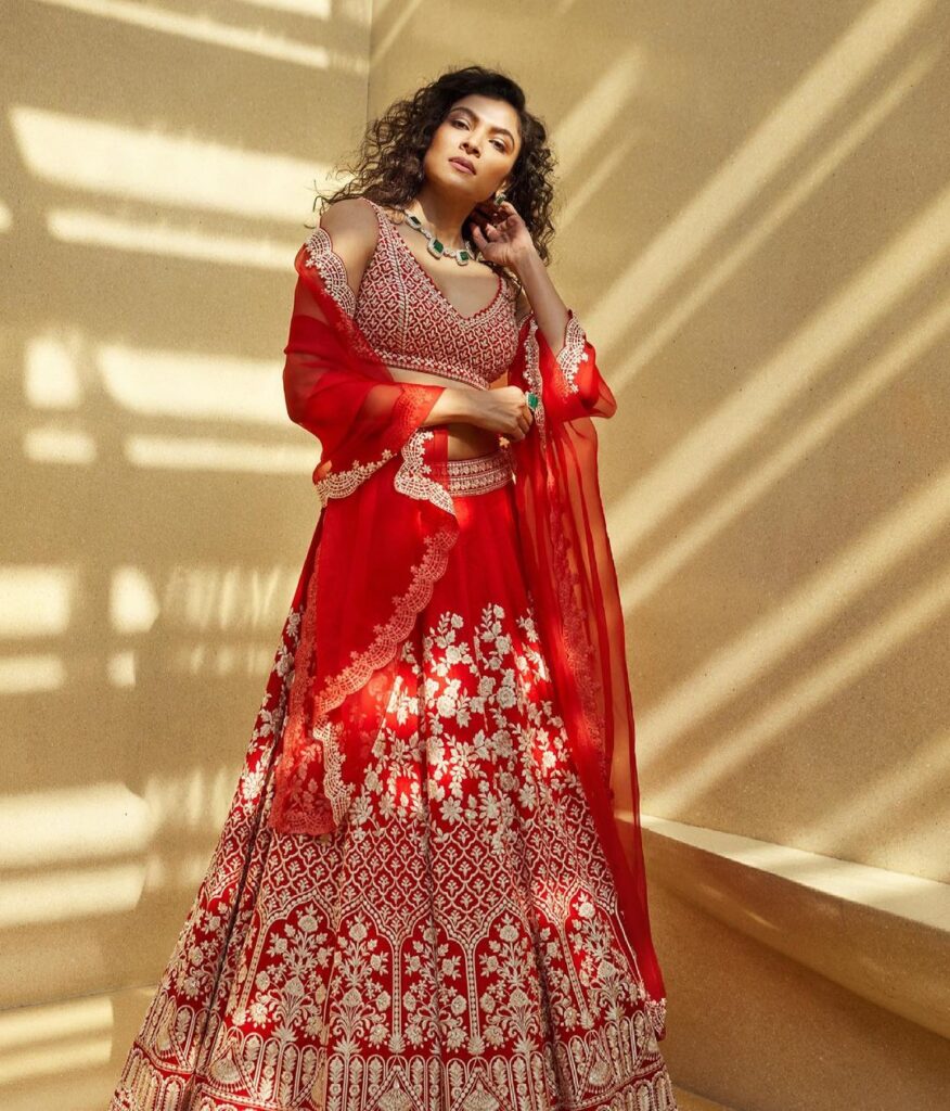 Designer Red Wedding Lehenga