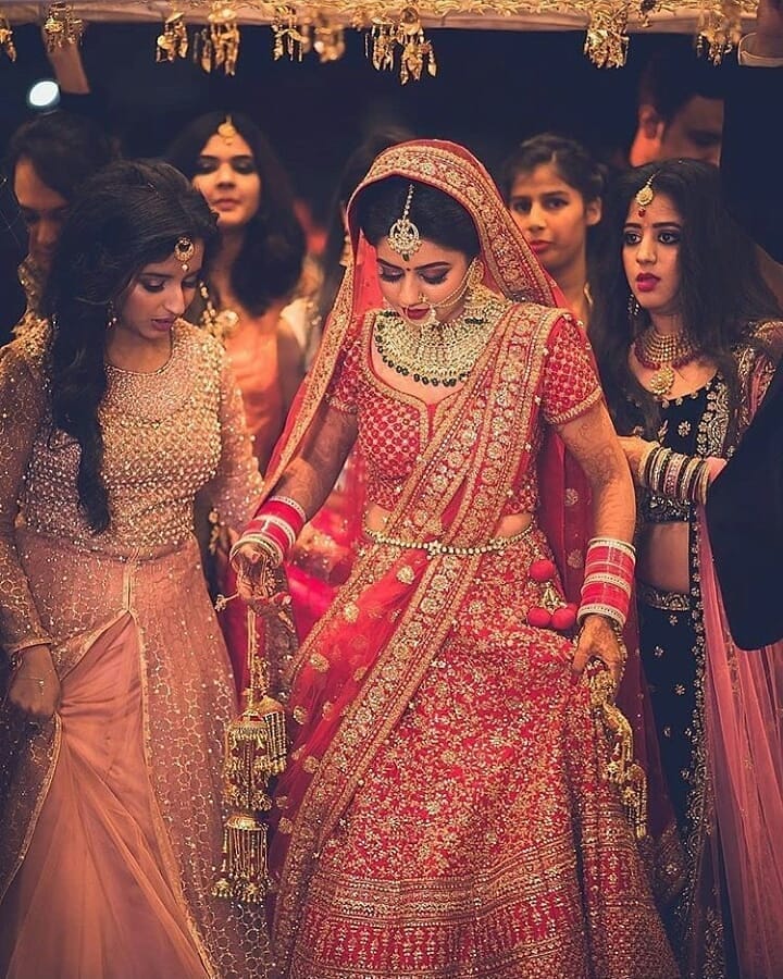 Heavy Red Bridal Lehenga