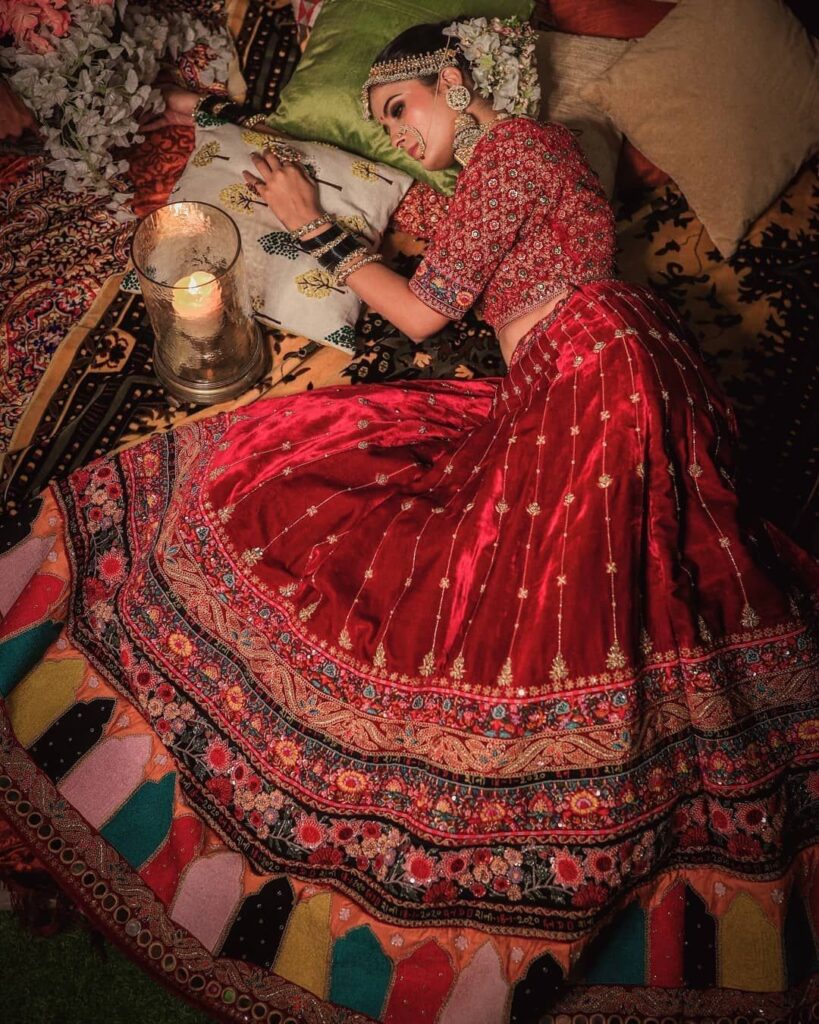 Red Bridal Lehenga