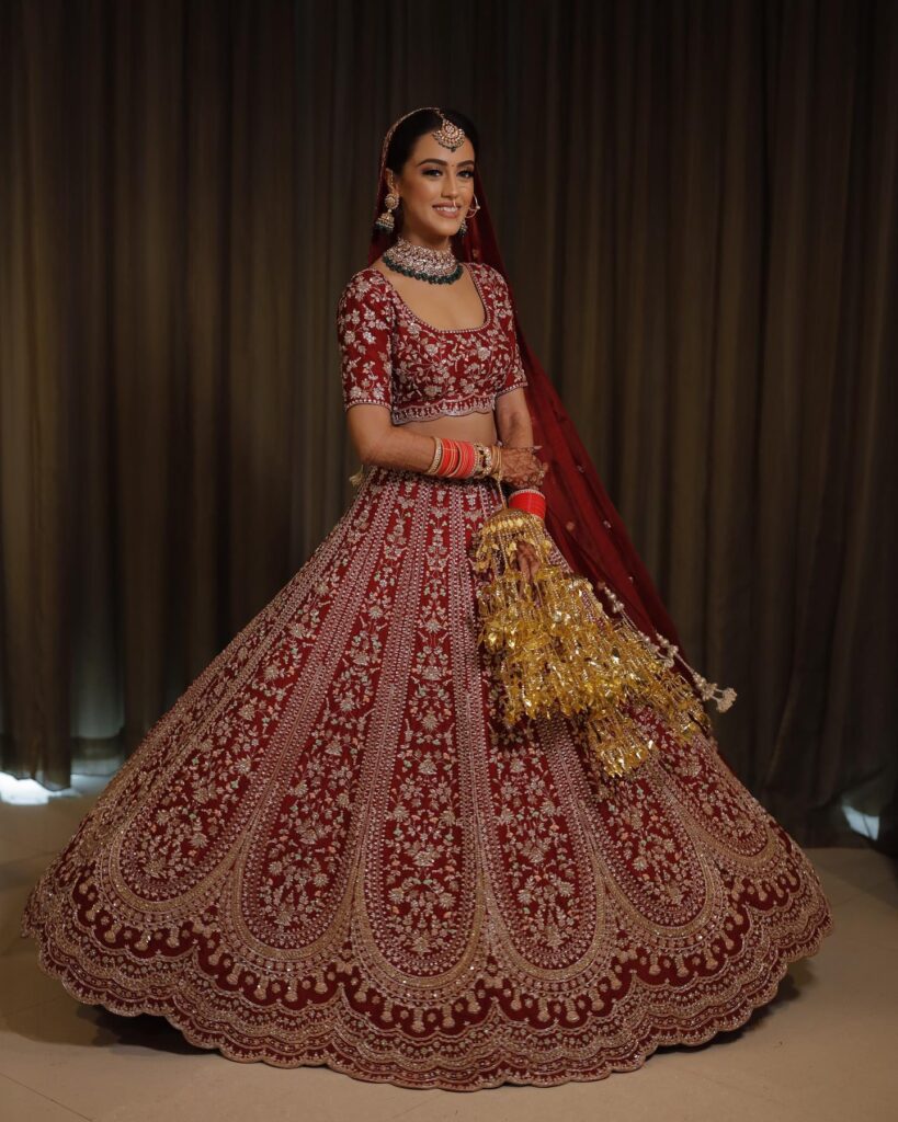 Designer Red Bridal Lehenga 