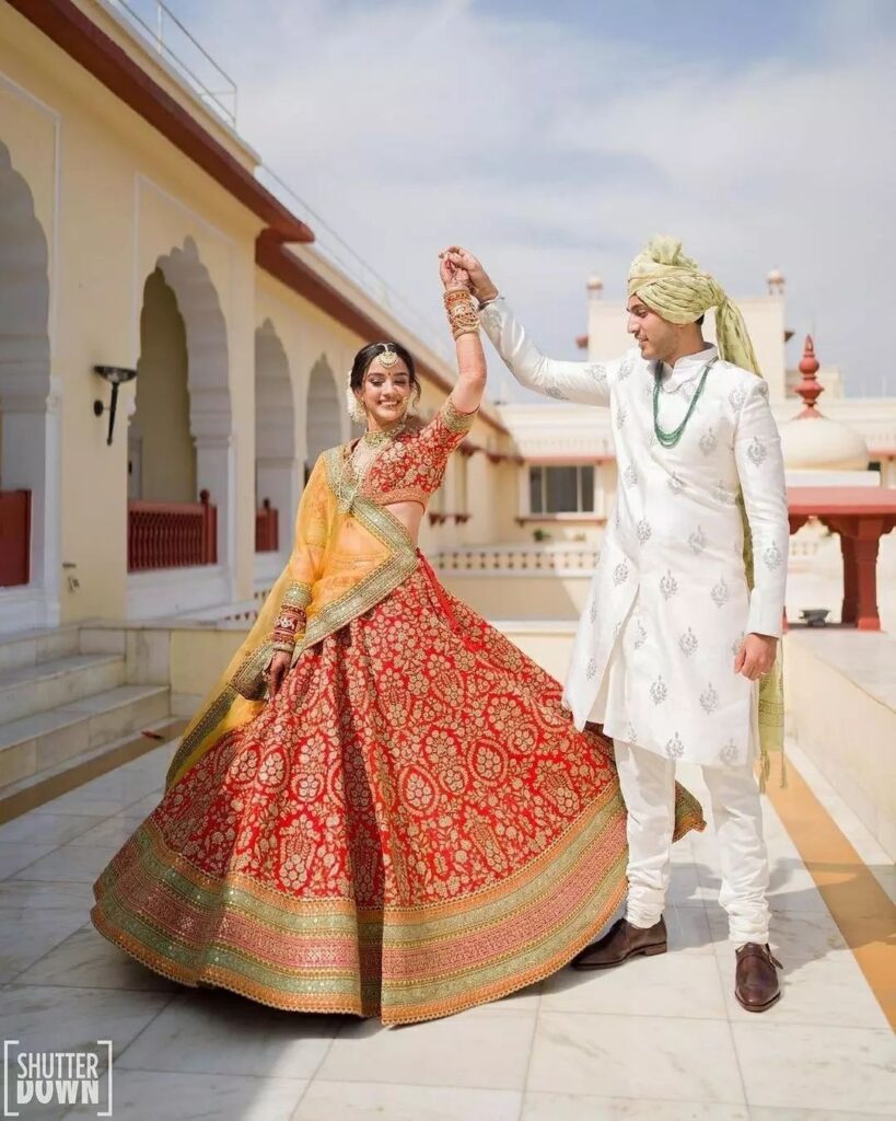 Heavy Red Bridal Lehenga