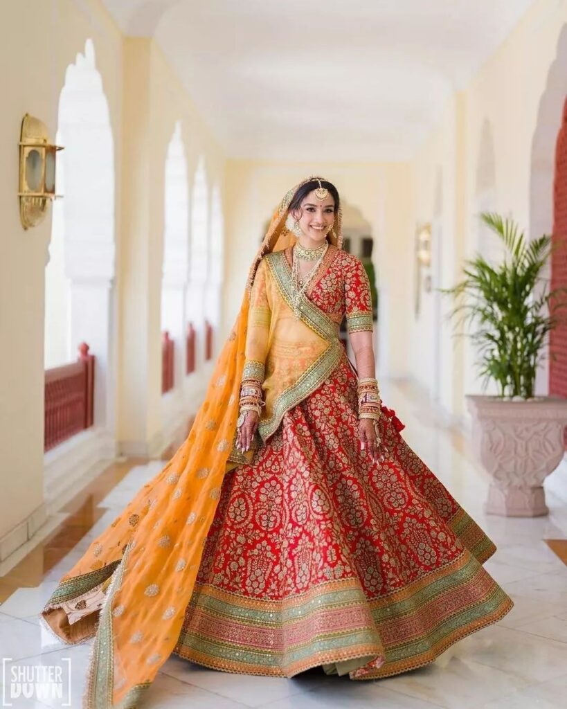 Heavy Red Bridal Lehenga