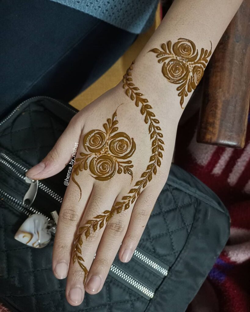 Arabic Back Hand Mehndi Design