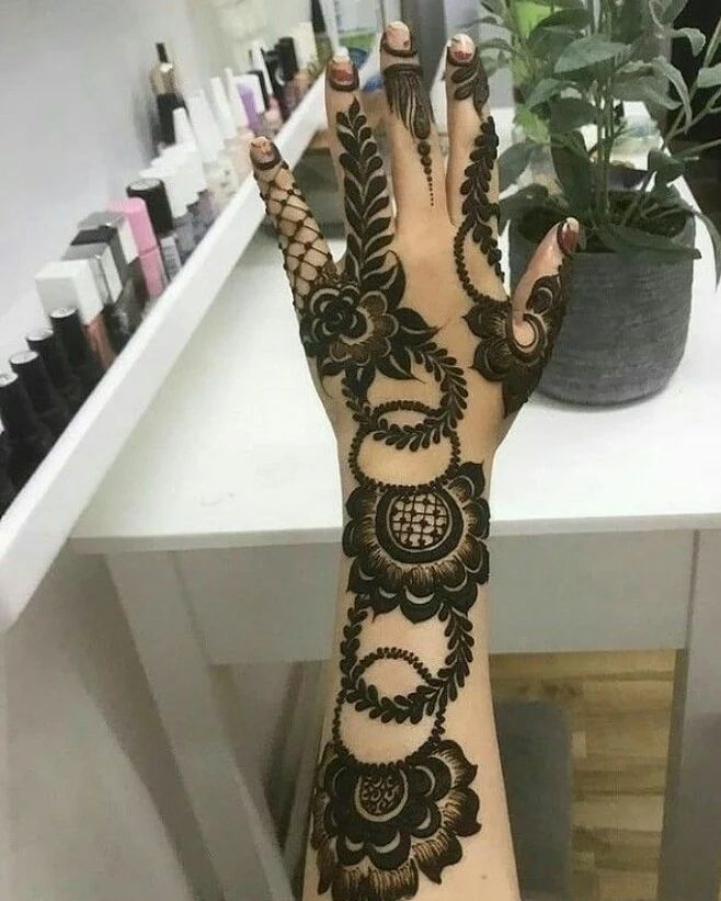 Arabic Back Hand Mehndi Design