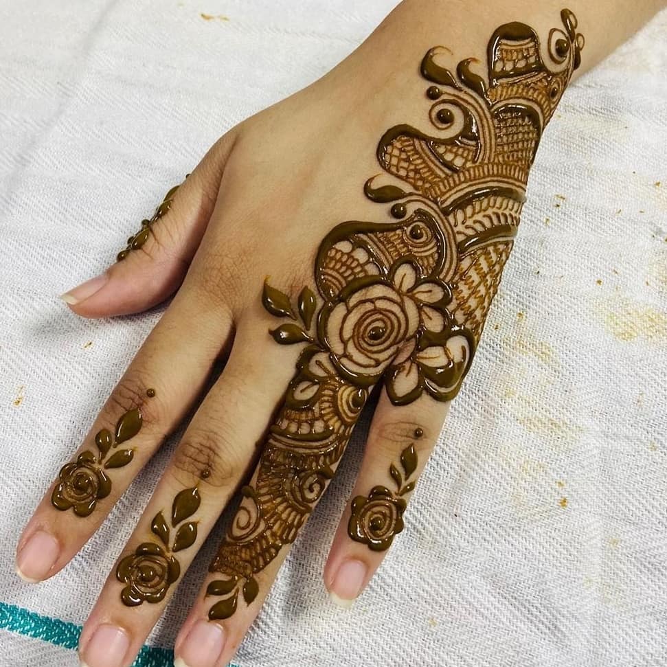 Arabic Back Hand Mehndi Design