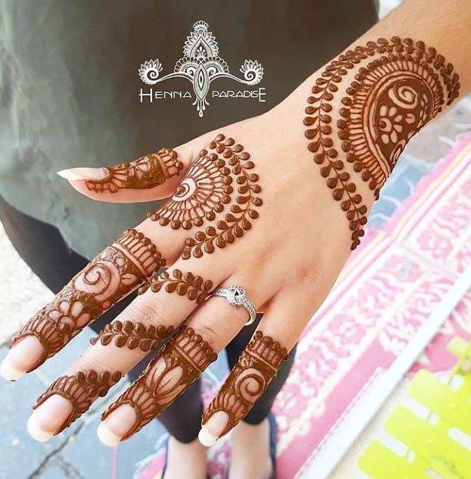 Arabic Back Hand Mehndi Design