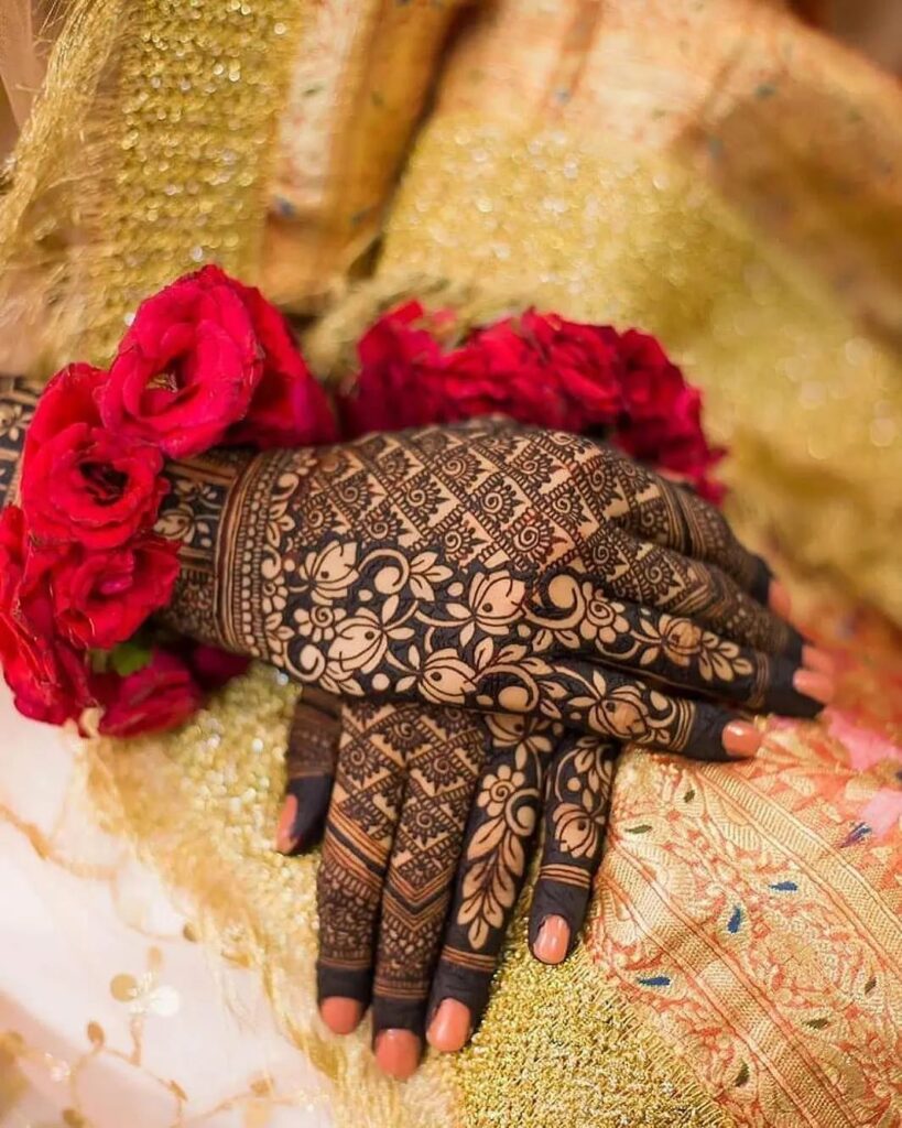 Bridal Back Hand Mehndi Designs