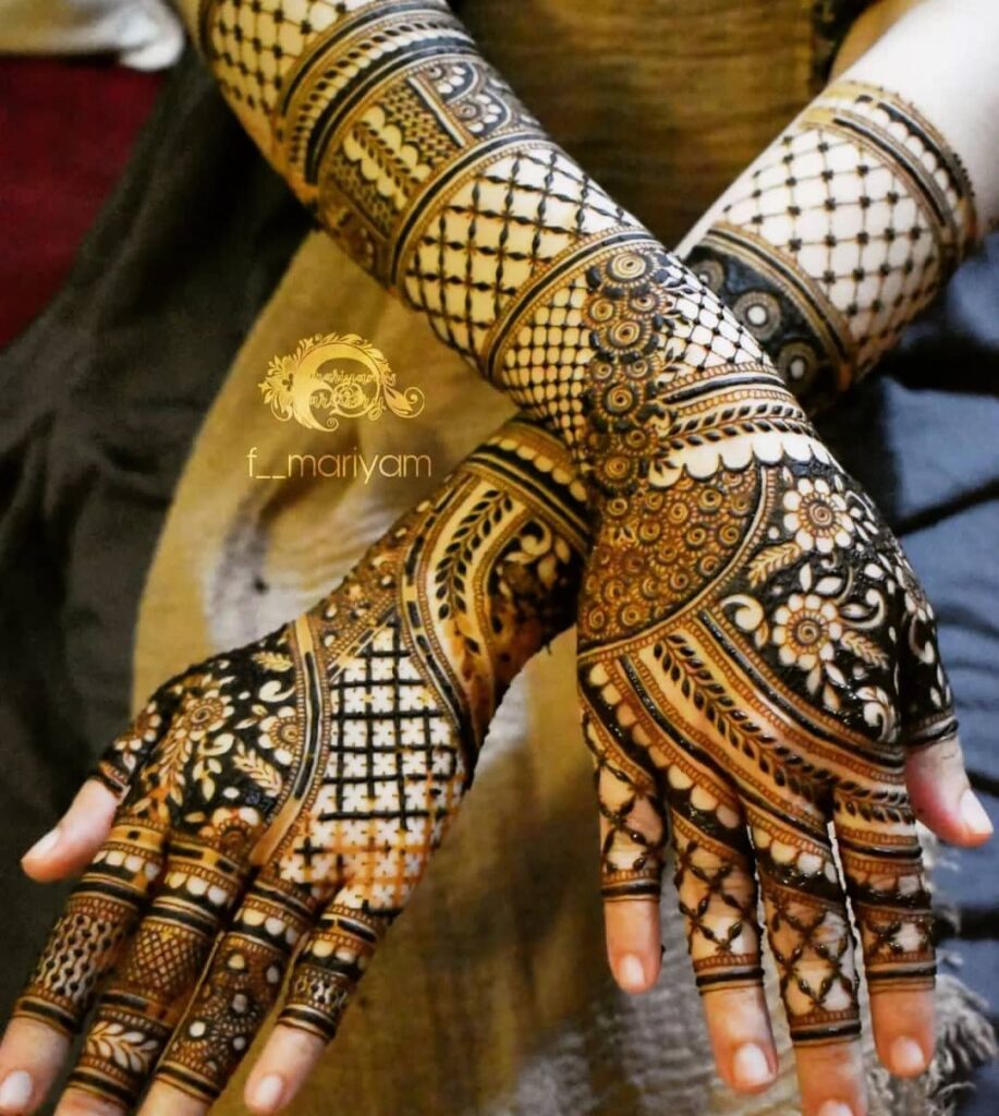 Bridal Back Hand Mehndi Designs