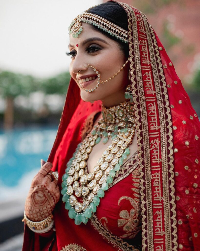 “Sada Saubhagyavati Bhavah Lace Dupatta