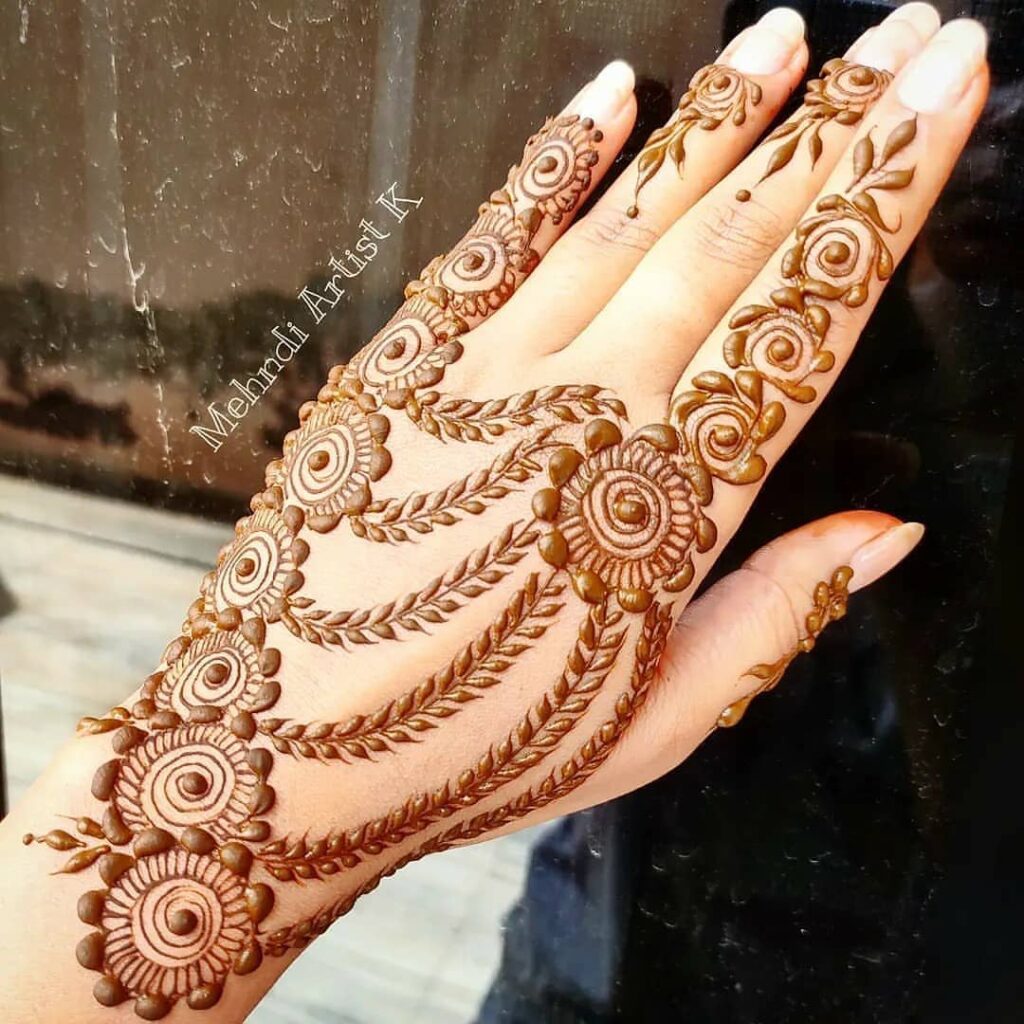 Simple Back Hand Mehndi Design