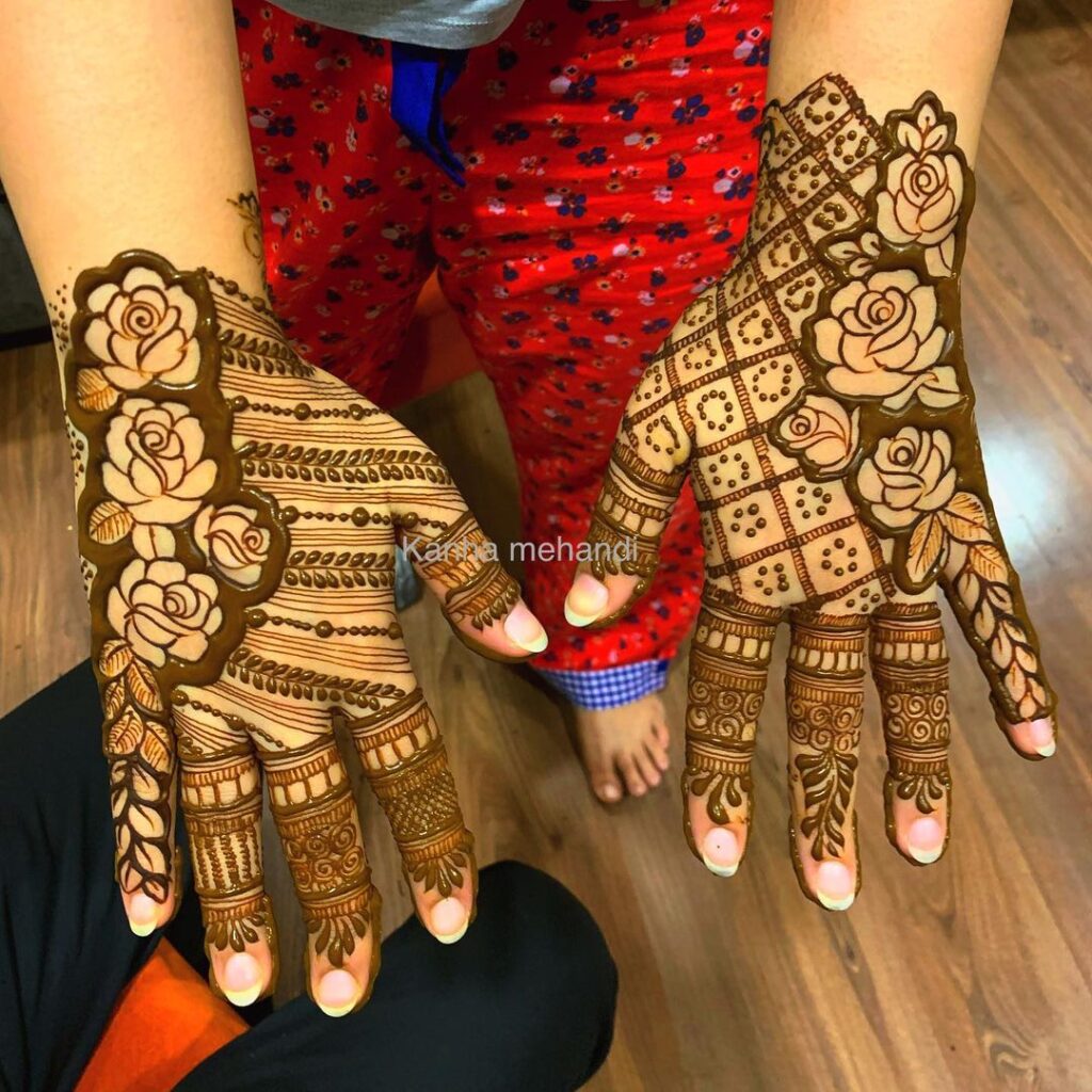 Stylish Back Hand Mehndi Design