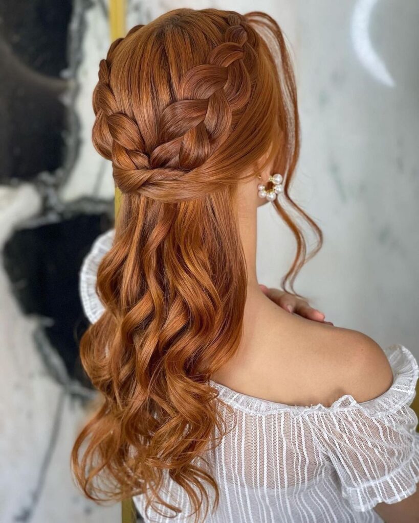 Medium Length Bridesmaid Hairstyle