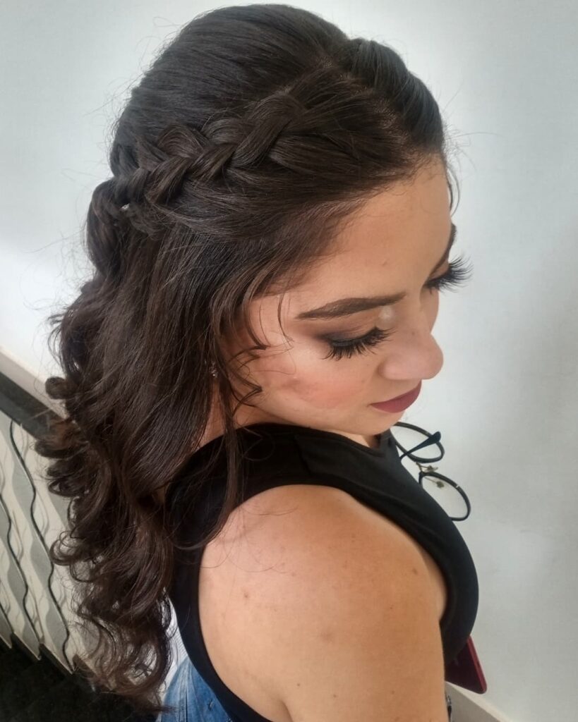 Medium Length Bridesmaid Hairstyle