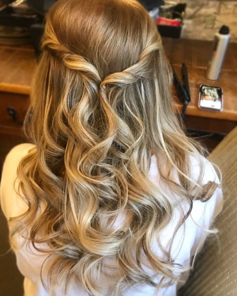 Medium Length Bridesmaid Hairstyle