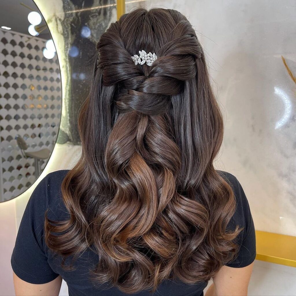 Medium Length Bridesmaid Hairstyle