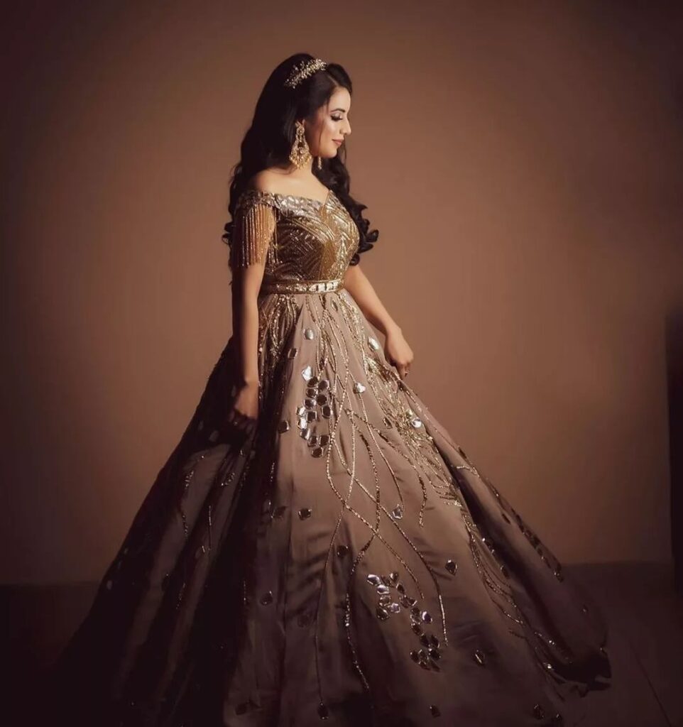 age 18 party wear princess gowns for indian wedding reception