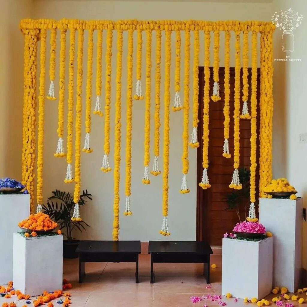 Low-Cost Haldi Decor At Home