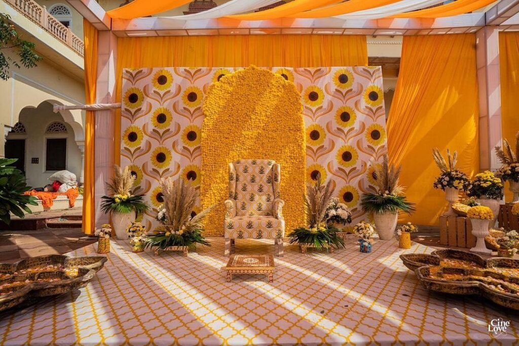 Beautiful Haldi Decoration