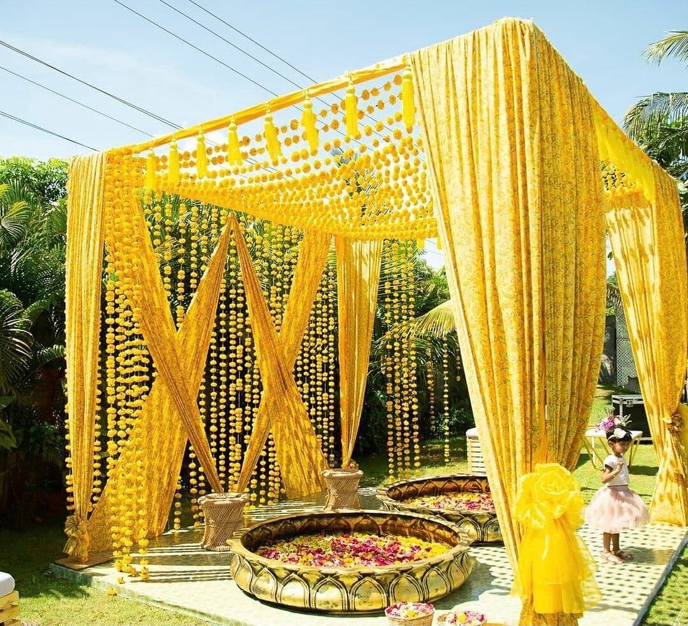 Haldi Vessel Seating For Bride & Groom