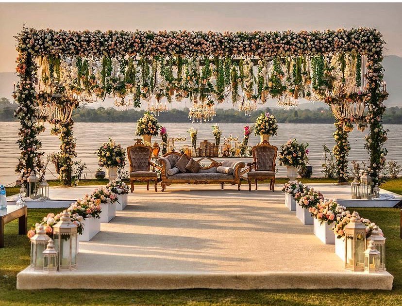 Simple Wedding Stage Decoration