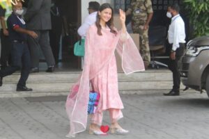 Alia Bhatt Pink Suit