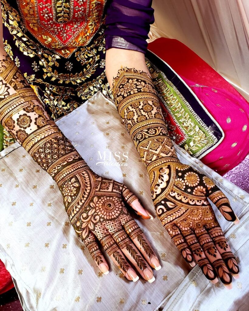 Stylish Full Hand Mehndi Design