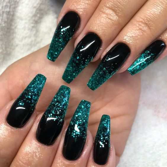 Glitter Ombre Nails