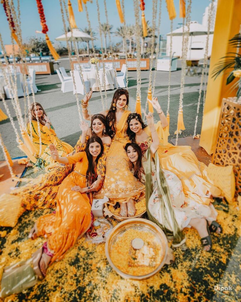 Haldi Ceremony Pose