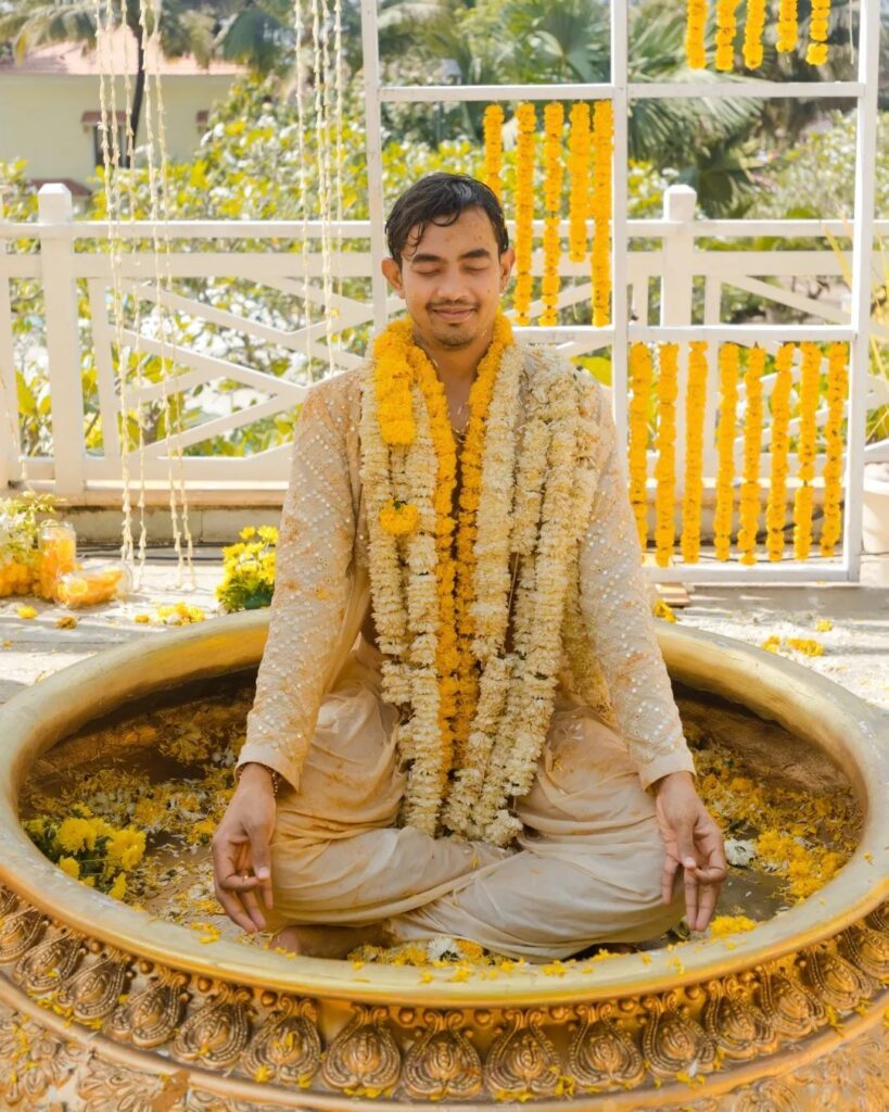 Haldi Ceremony Pose