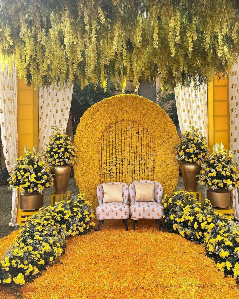 Artificial Yellow Marigold Flower Door Valence Decoration - Etsy