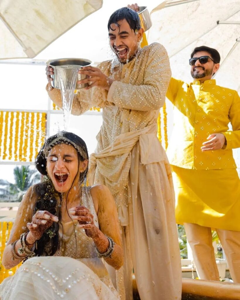 Haldi Ceremony Pose