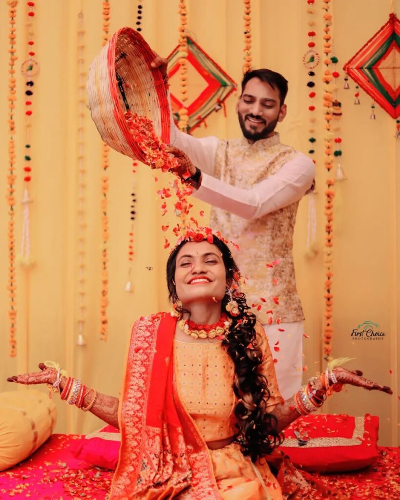 Haldi Ceremony Pose