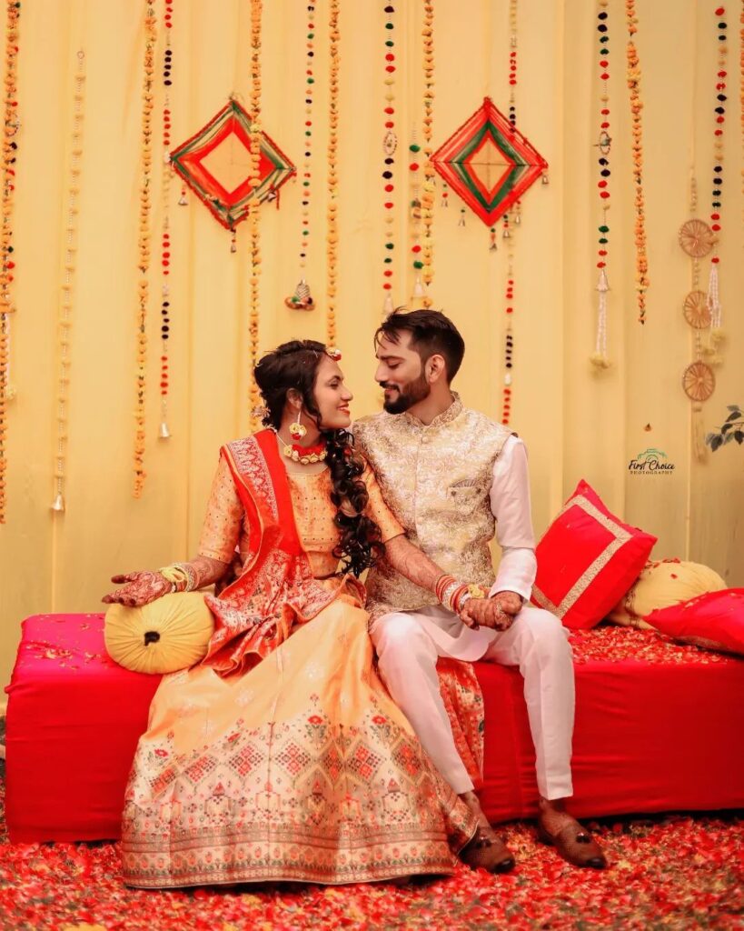 Haldi Ceremony Pose