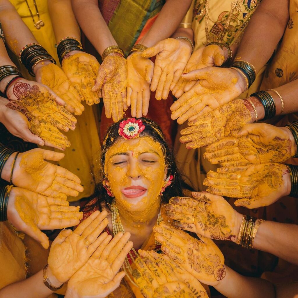 Haldi Ceremony Pose