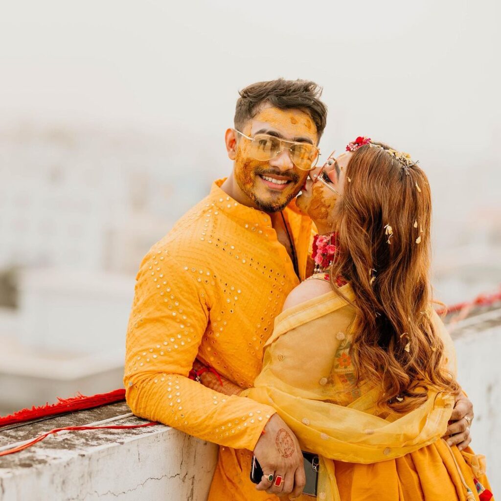 Haldi Ceremony Pose