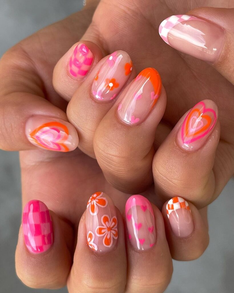 Pink Summer Nails