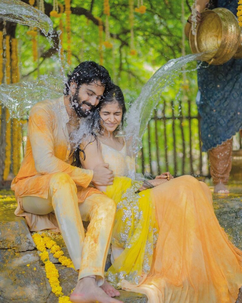 Haldi Ceremony Pose