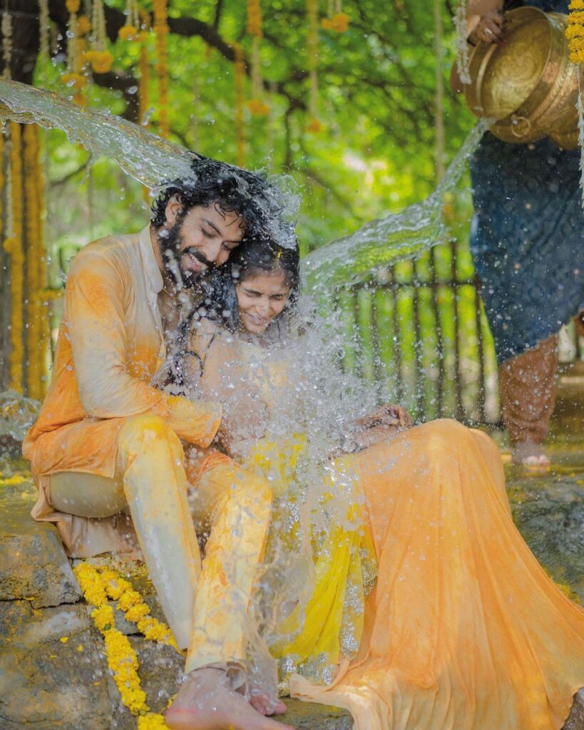 Haldi Ceremony Pose