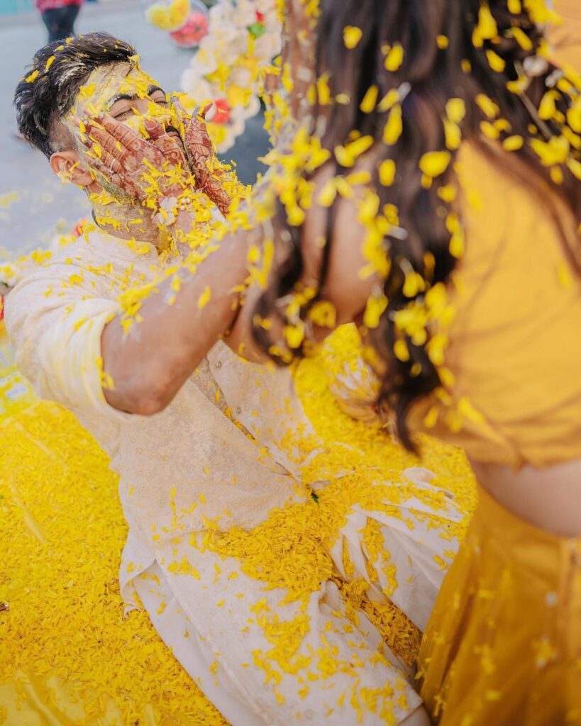 Haldi Ceremony Pose