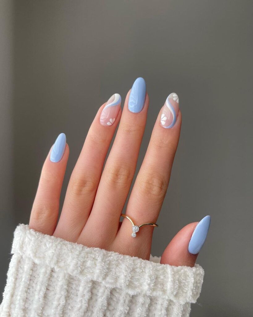 Blue Summer Nails Designs